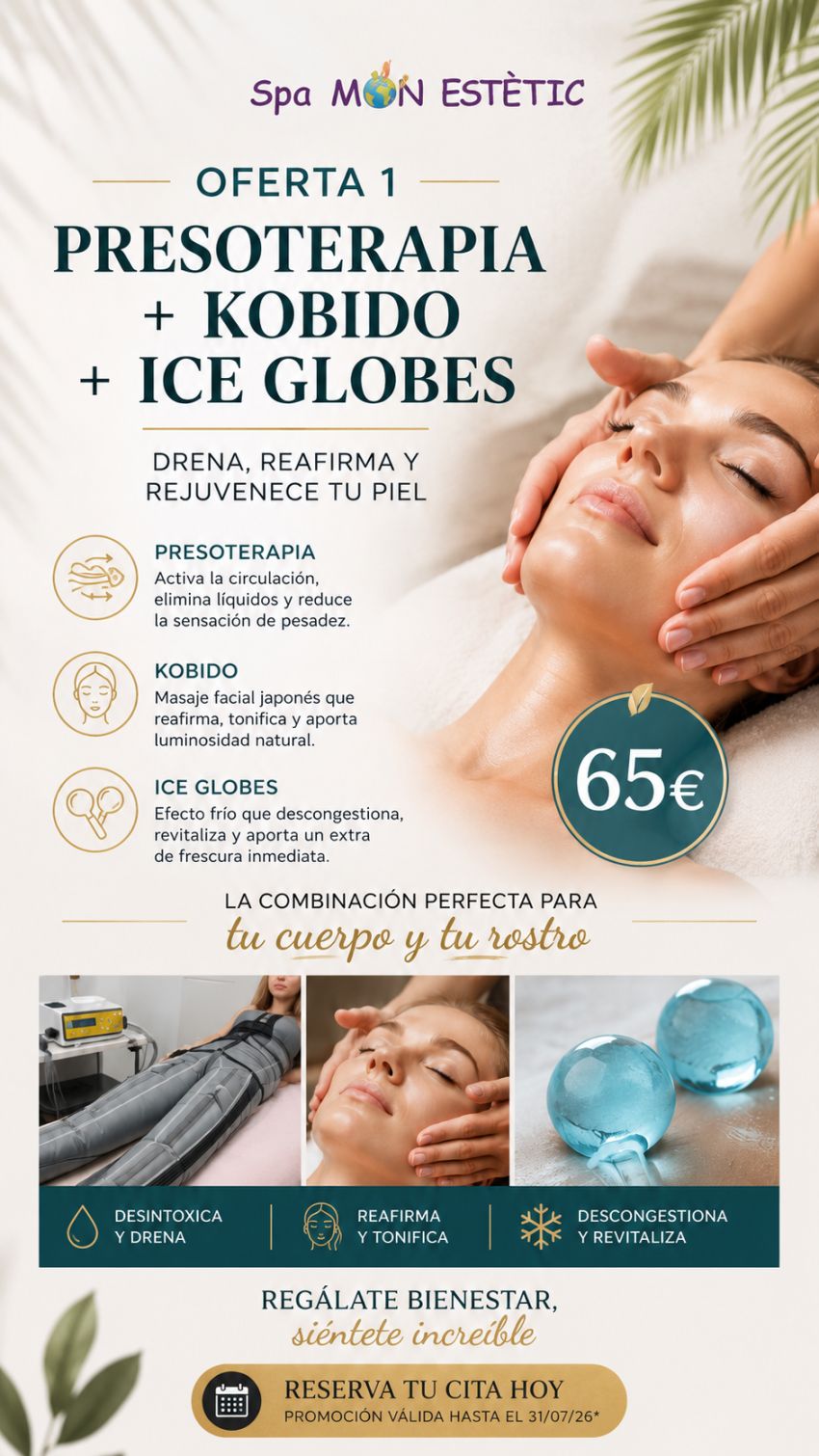PRESOTERAPIA + KOBIDO + ICE GLOBES