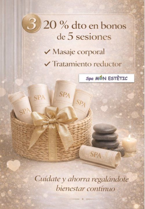 BONO 5 SESIONES MASAJE 20 % DESCUENTO